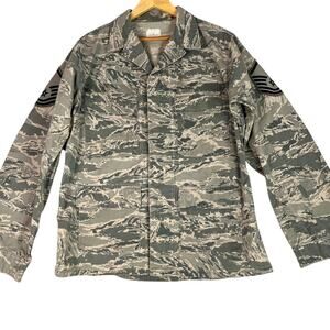 US Air Force Utility Coat Shirt Jacket Men 42R Digi Tiger Camo Military Tactical